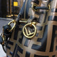 FI Mon Tresor Brown/Black For Women, Women’s Handbags, Shoulder And Crossbody Bags 7in/18cm FF 8BS010A659F13VK