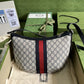 gg Ophidia gg Small Shoulder Bag Beige And Blue gg Supreme Canvas For Women 12in/30cm 598125 2ZGMN 4076