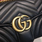 gg Marmont Small Matelassé Shoulder Bag Black For Women 10in/25cm 443497 DTDIT 1000