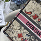 DI Large Book Tote Flowers Embroidery For Women 16.5in/42cm CD M1286ZRIW