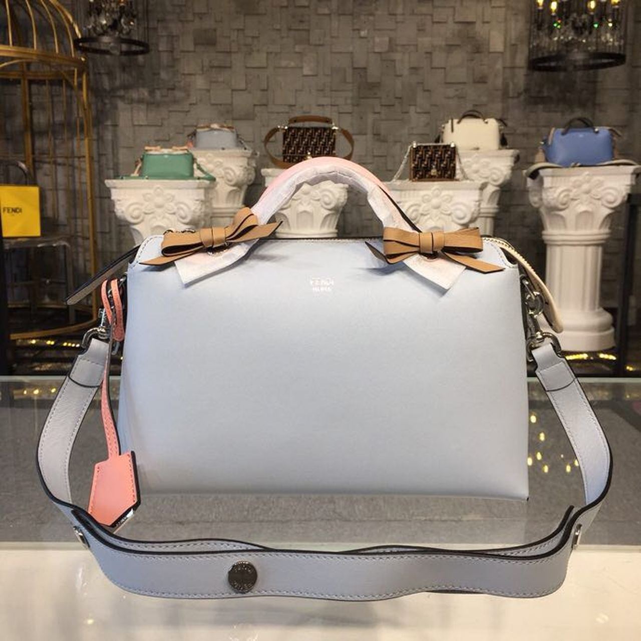 FI By The Way Medium Light Blue For Women, Women’s Hangbags, Shoulder And Crossbody Bags 11.4in/29cm FF 8BL146