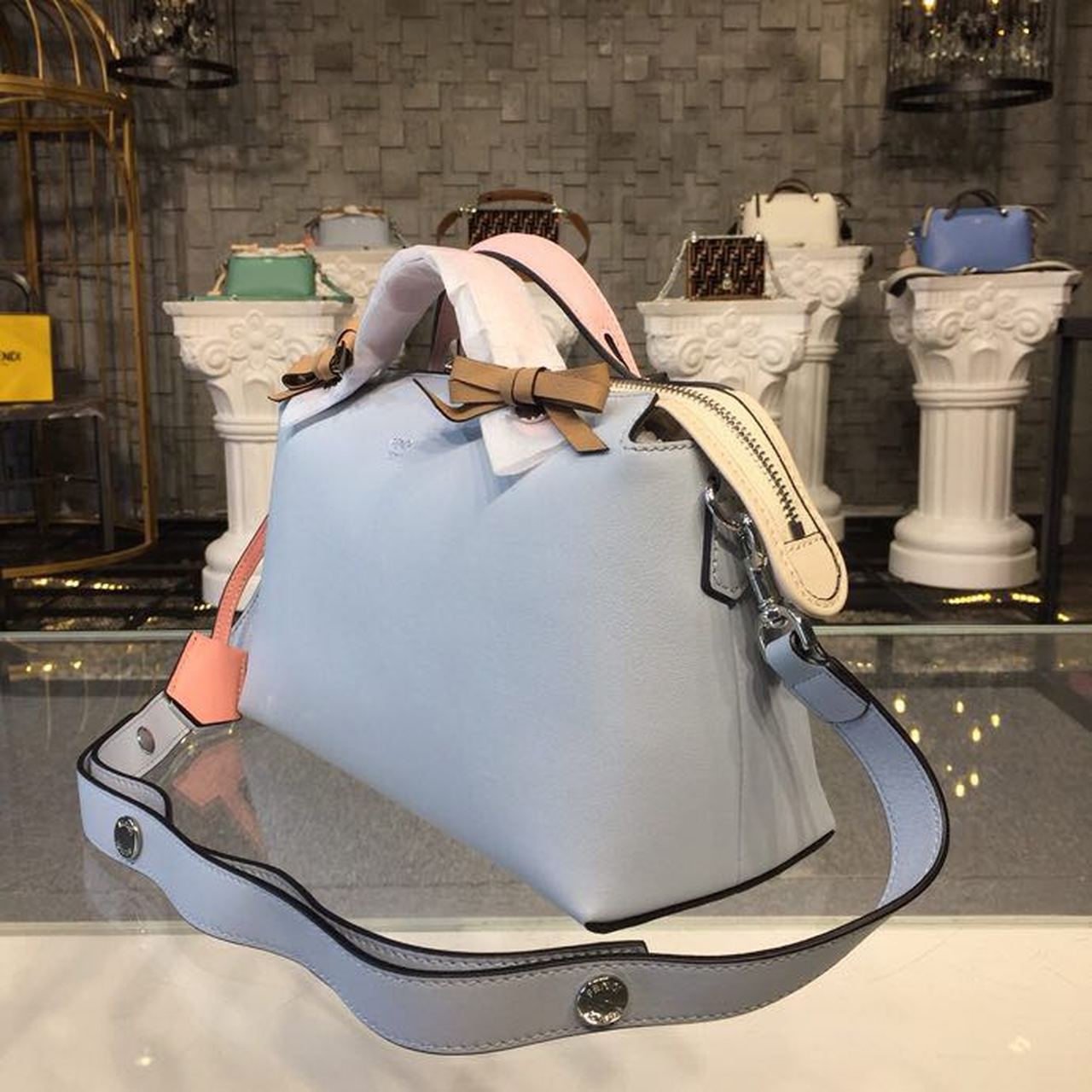 FI By The Way Medium Light Blue For Women, Women’s Hangbags, Shoulder And Crossbody Bags 11.4in/29cm FF 8BL146