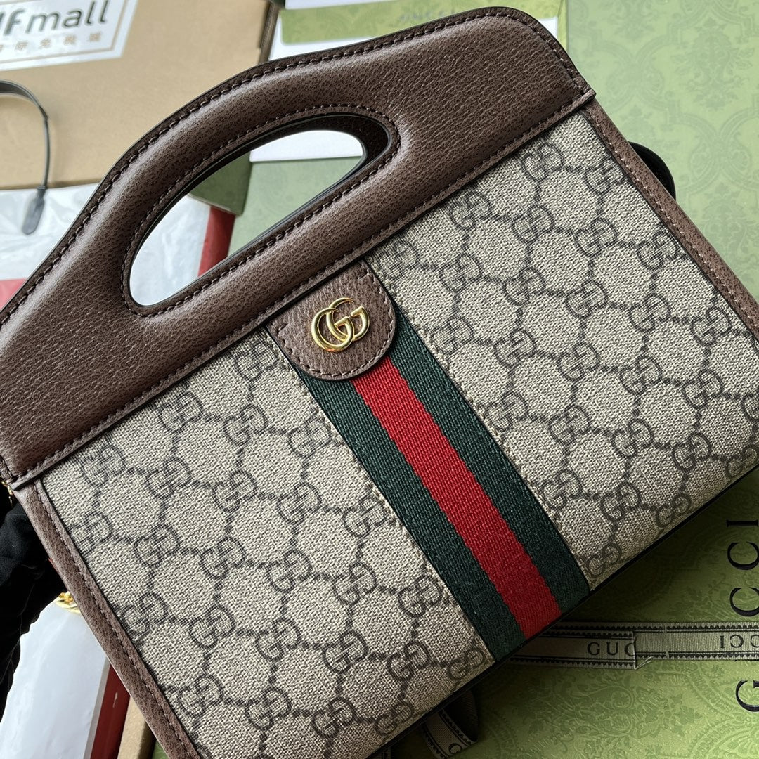 gg Ophidia Small Tote With Web Black For Women 10in/26cm gg 693724 96IWO 8745
