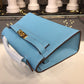 HM Mini Kelly KP Pochette Blue For Women Gold Toned Hardware 8.7in/22cm