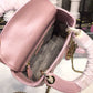 DI Mini Lady Cannage Quilted Bag with Chain Gold Toned Hardware Pink For Women 6.5in/17cm CD