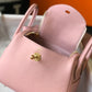 HM Lindy Mini Clemence Bag Pink With Gold Hardware For Women, Women’s Handbags, Shoulder And Crossbody Bags 7.5in/19cm