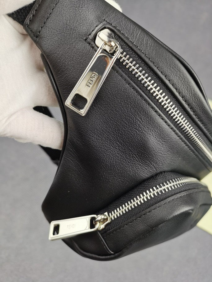 FI Little Monster Belt Bag Black/Yellow For Men, Men’s Bag 7.9in/20cm FF