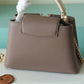 LV Capucines BB Taurillon Smokey Brown Green/ Creme/ Pink For Women, Women’s Bags, Shoulder And Crossbody Bags 10.6in/27cm LV