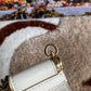 DG Medium DG Handbag In Dauphine White For Women 10.2in/26cm DG