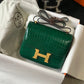 HM Mini Constance Bag Green For Women Gold Color Hardware 7.1in/18cm