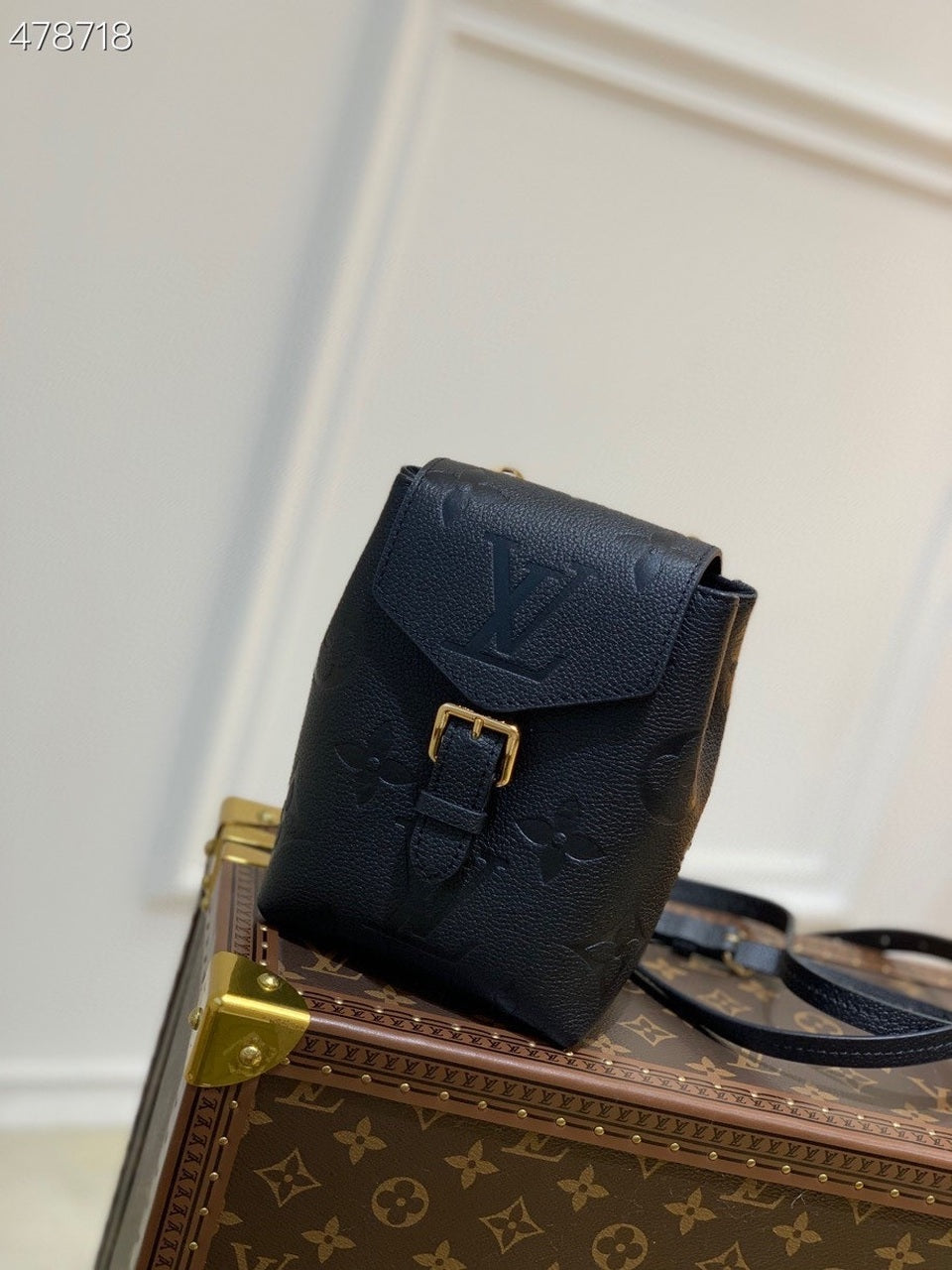 LV Tiny Backpack Monogram Empreinte Black For Women, WoBackpack 5.1in/13cm LV M80596