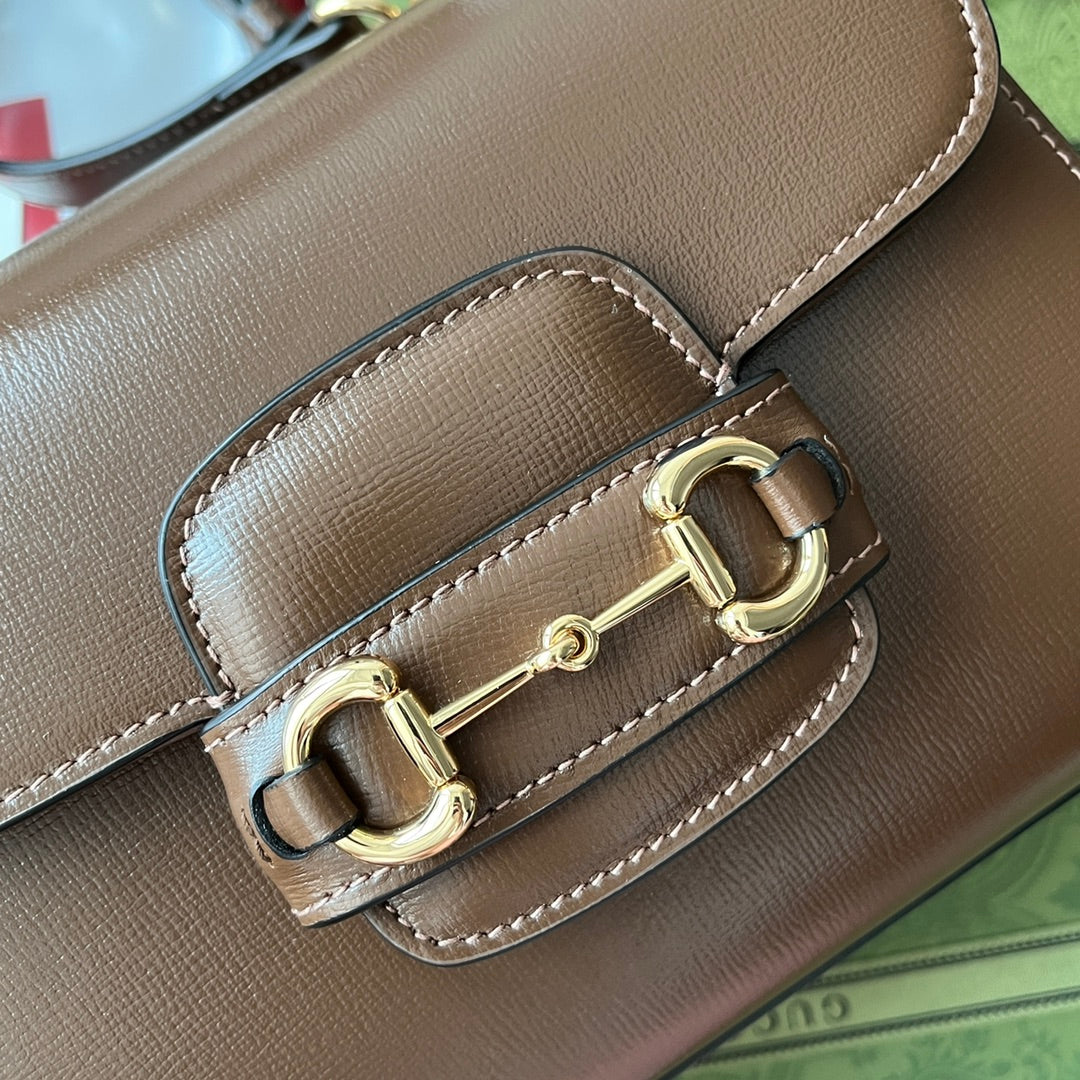 gg Ophidia gg Horsebit 1955 Mini Bag Brown For Women, Women’s Bags 8.6in/22cm gg 703848 AAA7G 2361