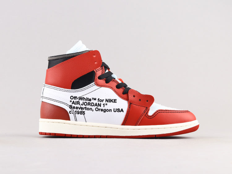 BL - OW x AJ1 White Red