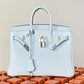 HM Birkin Nata Swift Light Blue For Women Silver Toned Hardware 10in/25cm