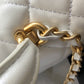 ChanelMini Flap Bag With Top Handle White For Women 7.8in/20cm