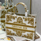 DI Large Book Tote Gold And White, For Women, Women’s Handbags 16.5in/42cm CD