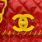 ChanelVinyl Classic Red and Yellow Shoulder bag For Women 29cm/11.5in