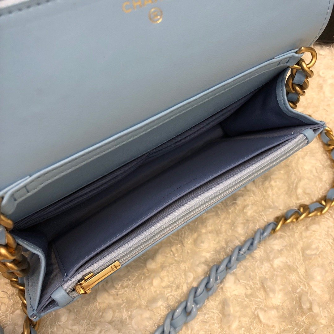 ChanelOriginal Small Classic Flap Bag Gold Hardware Blue For Women, Women’s Handbags, Shoulder Bags 7.5in/19cm AP33814