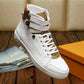 BL - LUV HIgh Top White Brown Sneaker