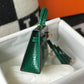 HM Mini Kelly 19 Green Crocodile Bag For Women, Handbags, Shoulder Bag 7.5in/19cm