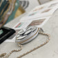 CHL Camellia Clutch With Chain Silver Bag For Women 11cm/4in