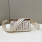 FI Baguette White with Embroidery Small Bag For Woman 21cm/8in
