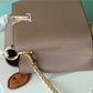 LV Capucines MM Taurillon Smokey Brown Green/ Creme/ Pink For Women, Women’s Bags, Shoulder And Crossbody Bags 12.4in/31.5cm LV M59516