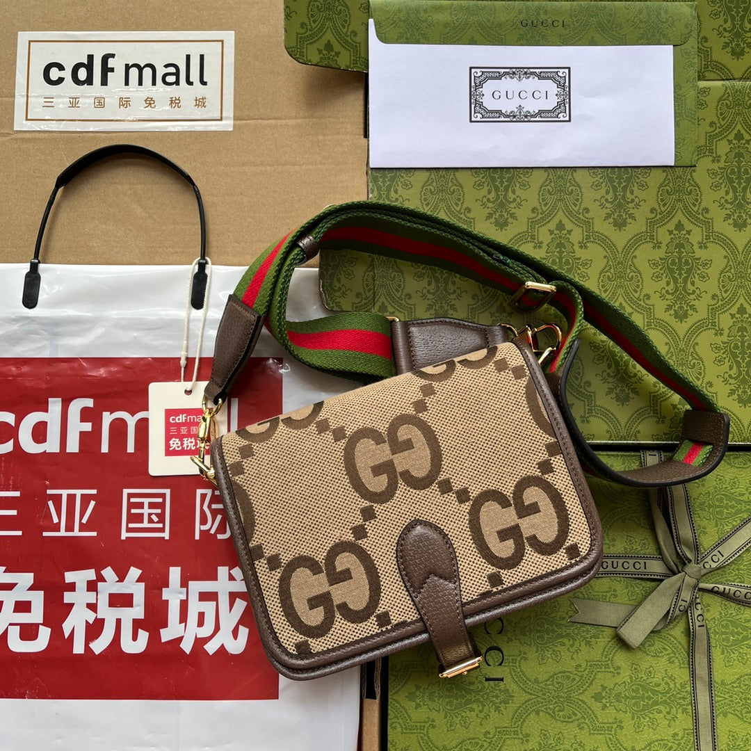 gg Jumbo gg Canvas Shoulder Bag Beige And Multicolor For Women, Women’s Bags 7.8in/20cm gg‎ ‎‎‎699438 UKMDG 2570