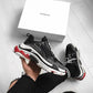 BL - Bla Triple S Black and Red Sneaker