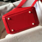 HM Lindy Mini Clemence Bag Red For Women, Women’s Handbags, Shoulder And Crossbody Bags 7.5in/19cm
