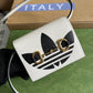 gg x Adidas Card Case With Horsebit White For Women, Women’s Bags 4.2in/11cm gg‎ 702248 DJ24G 8847