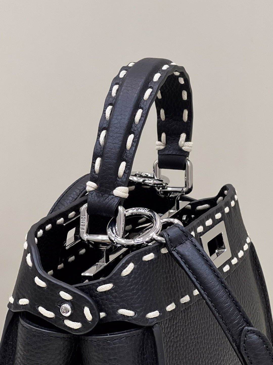 FI Peekaboo Small Black Bag For Woman 23cm/9in