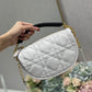 DI Small Vibe Hobo Bag White Cannage, White Handbags, Crossbody Bags, 20cm CD M7200ONOA_M879