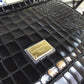 DG Medium Sicily Bag In Foiled Crocodile-Print Black For Women 10.2in/26cm DG