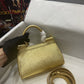 DG Small Sicily Bag In Dauphine Gold For Women 7.5in/19cm DG 