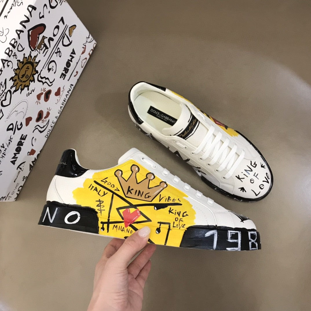 DG Limited Edition Portofino Sneakers White For Men DG Shoes