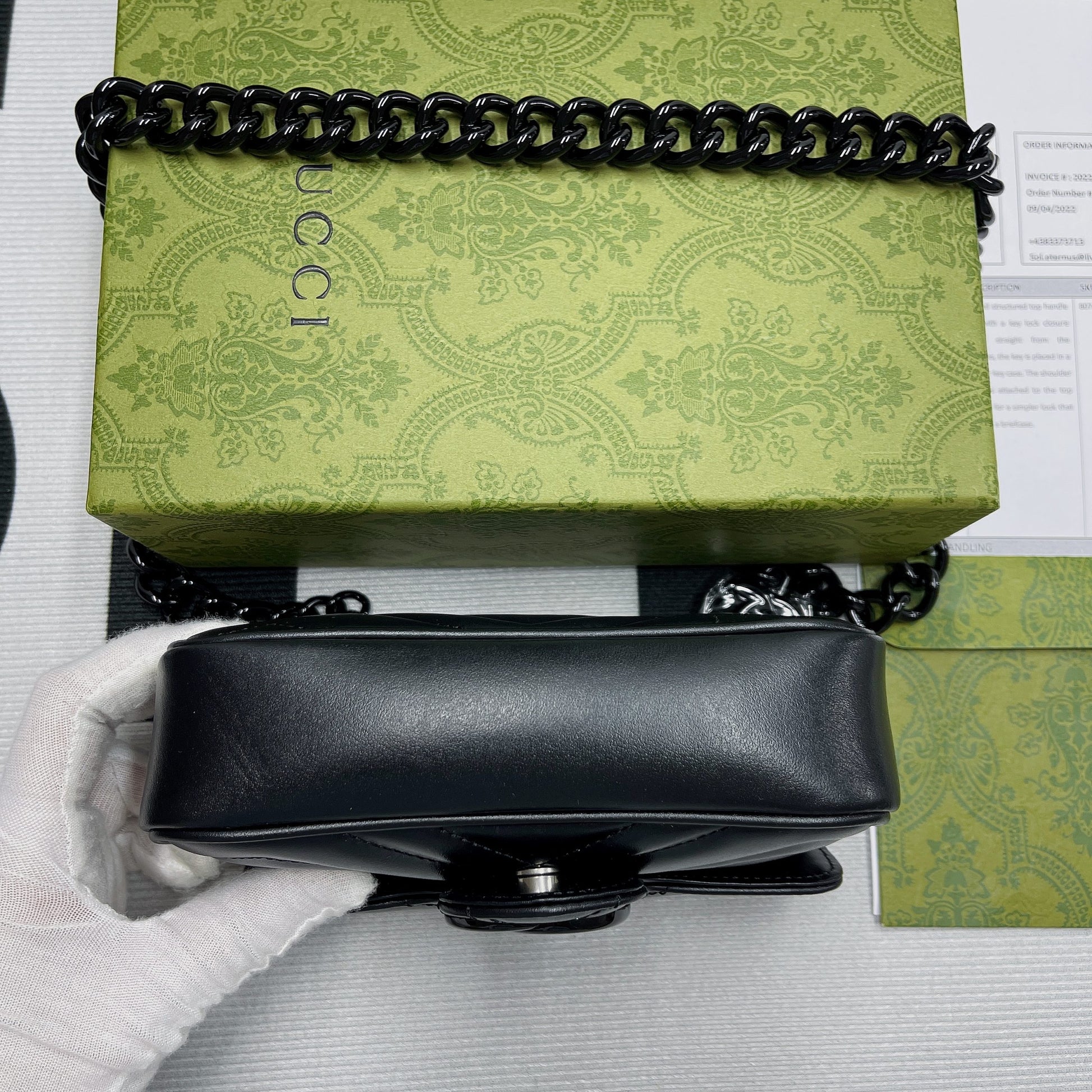 gg Marmont Super Mini Bag Black For Women, Women’s Bags 6.2in/17cm gg