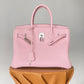 HM Birkin Nata Swift Pink For Women Silver Toned Hardware 11.8in/30cm