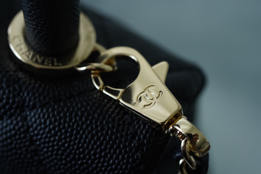 Chanel Classic Mini Flapbag Top Handle Black For Women 7.5in/19cm