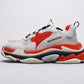 BL - Bla Triple S Gray and Red Sneaker