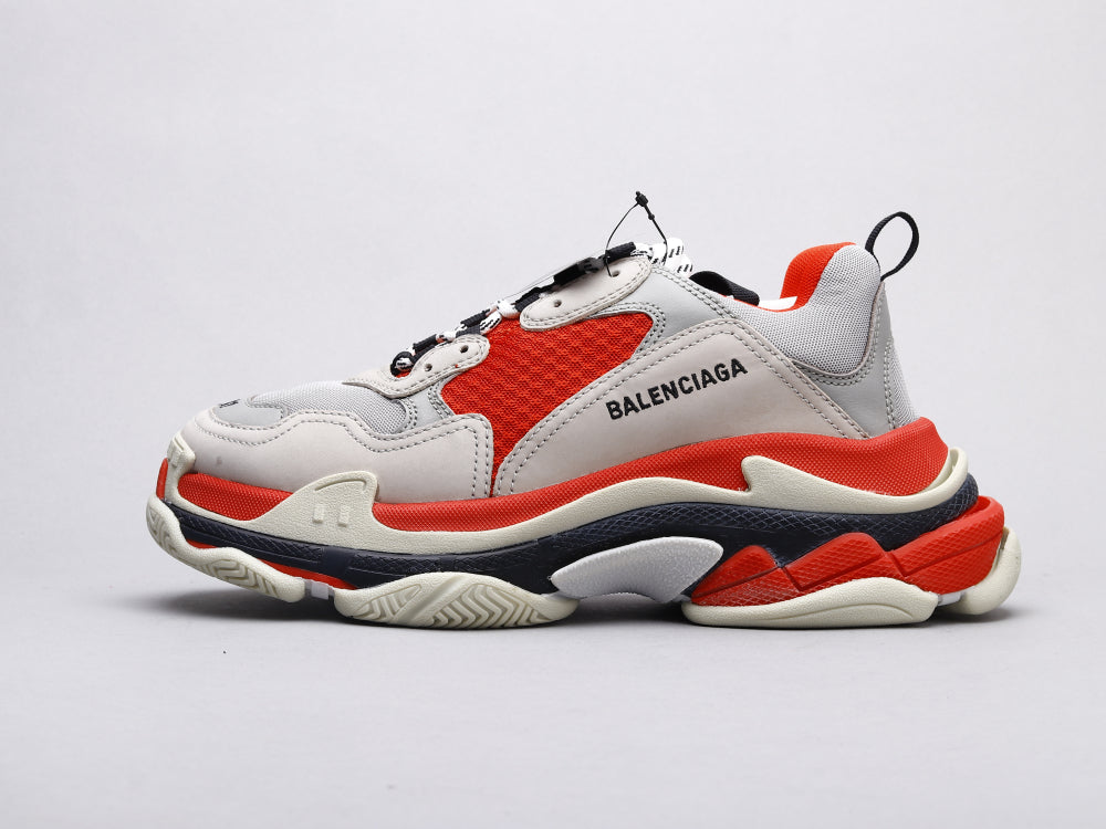 BL - Bla Triple S Gray and Red Sneaker