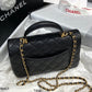 ChanelMini Flap Bag With Top Handle Black For Women 7.8in/20cm