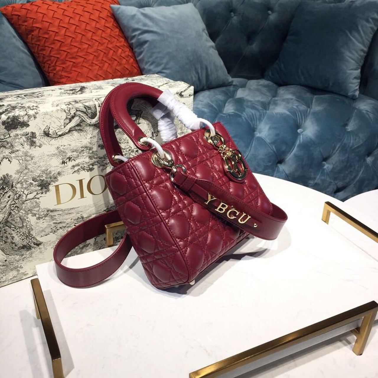 DI Small Lady My ABCBag Cherry Red Cannage  For Women 20cm/8in CD