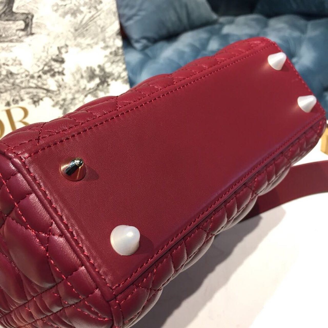 DI Small Lady My ABCBag Cherry Red Cannage  For Women 20cm/8in CD