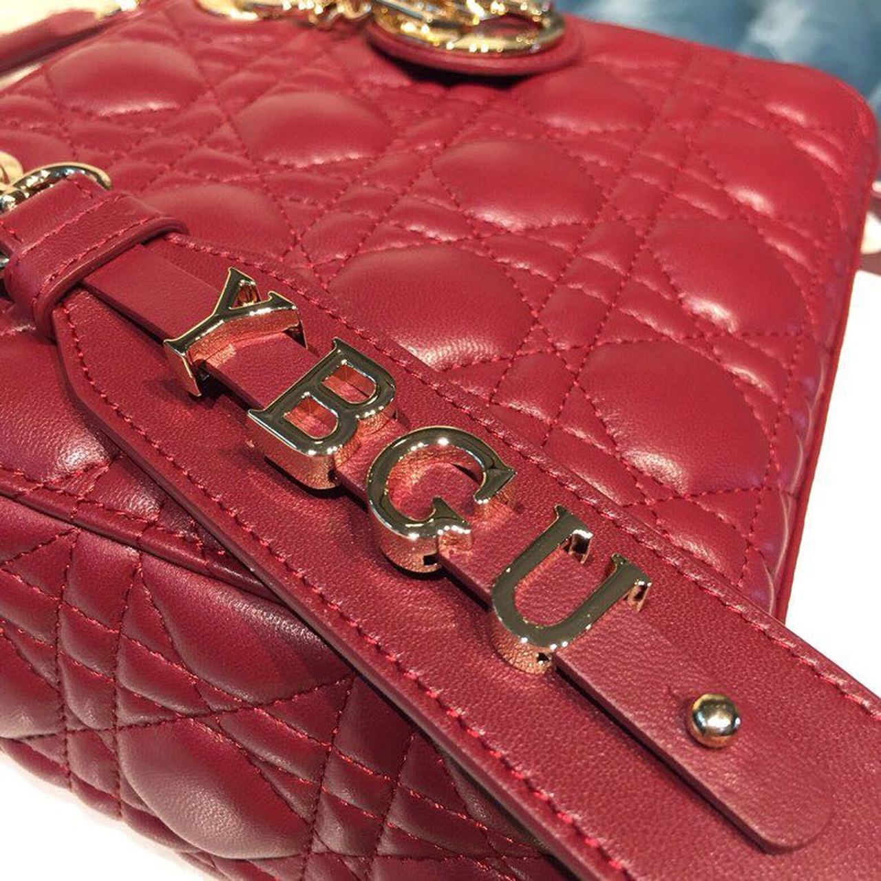 DI Small Lady My ABCBag Cherry Red Cannage  For Women 20cm/8in CD