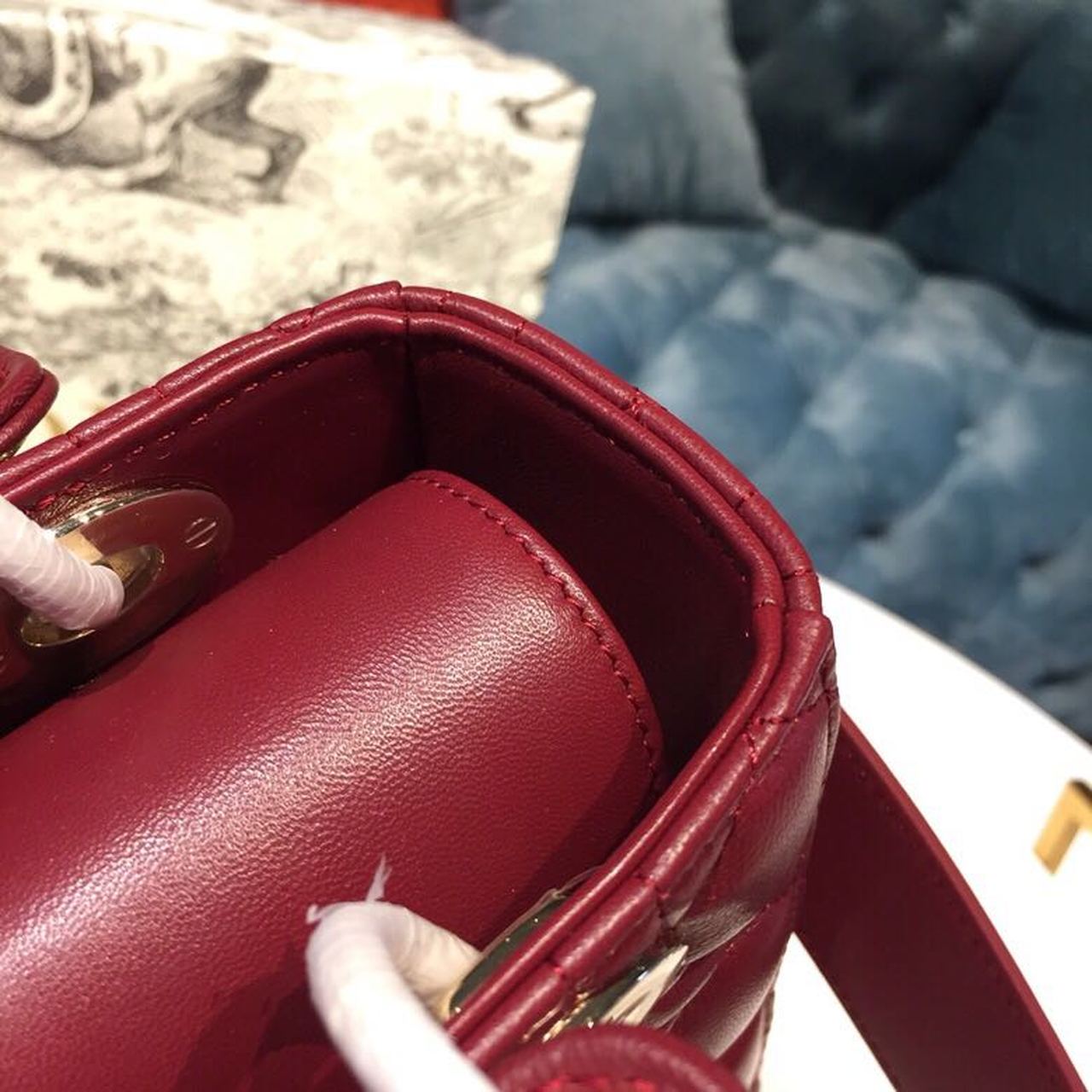 DI Small Lady My ABCBag Cherry Red Cannage  For Women 20cm/8in CD