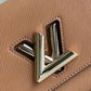 LV Twist MM Monogram Blossoms Honey Gold For Women, WoHandbag, Shoulder And Crossbody Bags 9.1in/23cm LV M57506