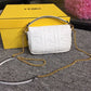 FI Baguette Nappa White For Women, Women’s Handbags, Shoulder And Crossbody Bags 7.4in/19cm FF 8BS017A72VF15AO