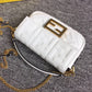 FI Baguette Nappa White For Women, Women’s Handbags, Shoulder And Crossbody Bags 7.4in/19cm FF 8BS017A72VF15AO