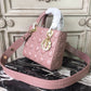 DI Medium Lady Bag Gold Toned Hardware Dusty Pink For Women 20cm/8in CD